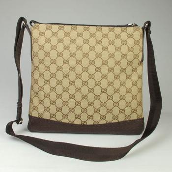 Gucci Messenger bags 145857 Khaki Canvas Medium Bag