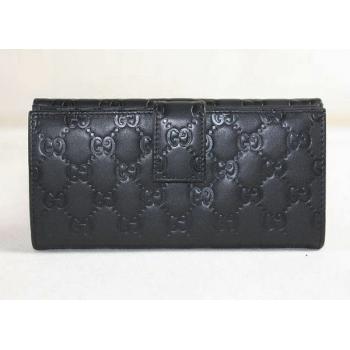 Gucci Wallet 112715 Black Cow Leather Wallet