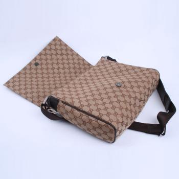 Gucci Messenger bags 146236 Brown Canvas Messenger Bag