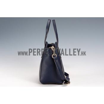 Gucci Swing Dark Blue Leather Tote Small Replica