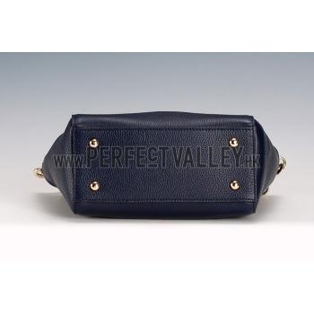 Gucci Swing Dark Blue Leather Tote Small Replica