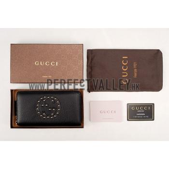 Gucci Soho Disco Studded Wallet Black