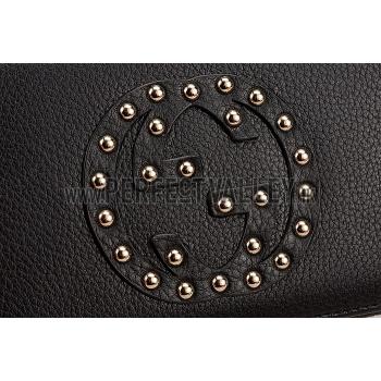 Gucci Soho Disco Studded Wallet Black