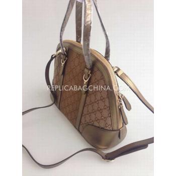 Gucci Brown Calfskin Handbag Cross Body Bag Replica