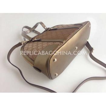 Gucci Brown Calfskin Handbag Cross Body Bag Replica