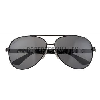 Gucci Signature Logo Black Frame Black Lenses Sunglasses 308146