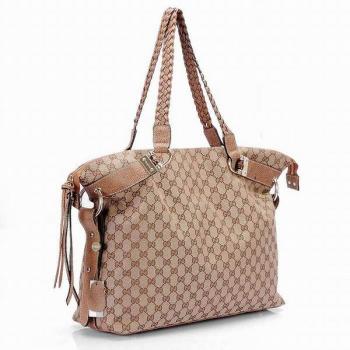 Replica Gucci Tote bags 232927 Coffee Canvas Ladies Bag