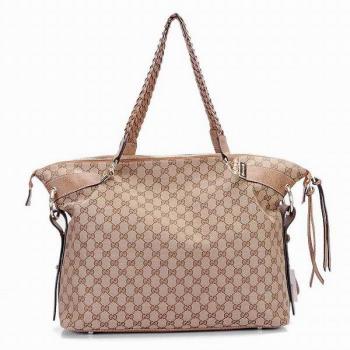 Replica Gucci Tote bags 232927 Coffee Canvas Ladies Bag