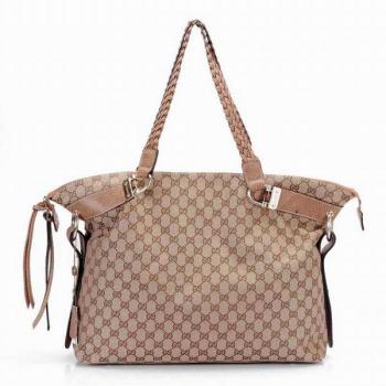 Replica Gucci Tote bags 232927 Coffee Canvas Ladies Bag