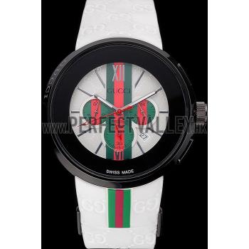 Gucci White Rubber Band White Round Dial 2165-310 Replica