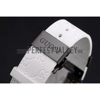 Gucci White Rubber Band White Round Dial 2165-310 Replica