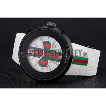 Gucci White Rubber Band White Round Dial 2165-310 Replica