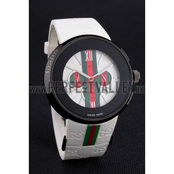 Gucci White Rubber Band White Round Dial 2165-310 Replica