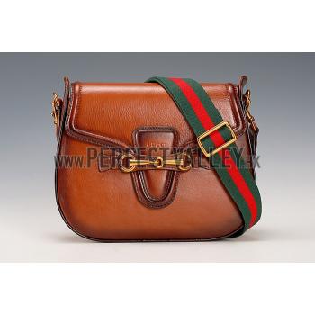 Gucci Lady Web Medium Shoulder Bag Brown