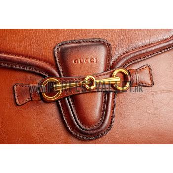 Gucci Lady Web Medium Shoulder Bag Brown