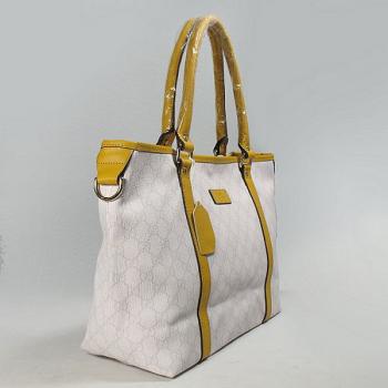 Cheap Gucci Tote bags 197954 White Canvas Ladies Bag