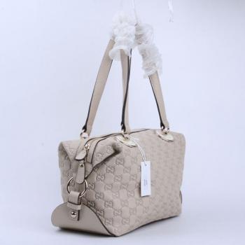 Cheap Gucci  Handle bags 203526 Beige Cow Leather HandBags