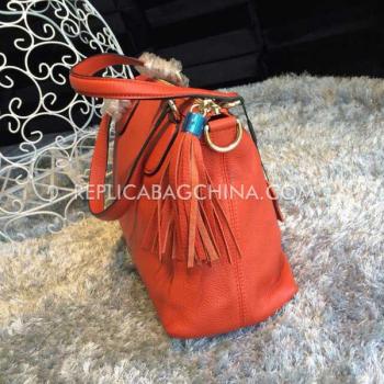 Gucci Calfskin Red Handbag