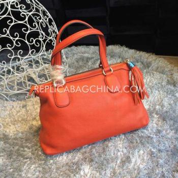 Gucci Calfskin Red Handbag