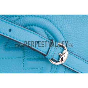 Gucci Soho Disco  Shoulder Strap Bag Light Blue