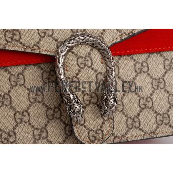 Gucci Dionysus GG Supreme Canvas And Red Suede Trim Mini Bag 18926798