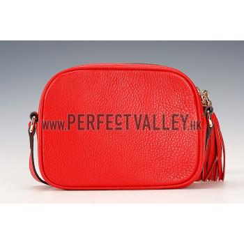 Replica Gucci Soho Disco Studded Leather Bag Red