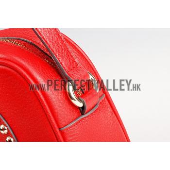 Replica Gucci Soho Disco Studded Leather Bag Red