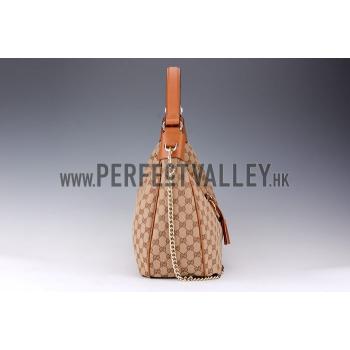 Replica Gucci Emily Cognac Leather Hobo