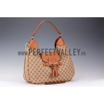 Replica Gucci Emily Cognac Leather Hobo