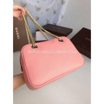 Gucci Pink Calfskin Handbag Shoulder Bag