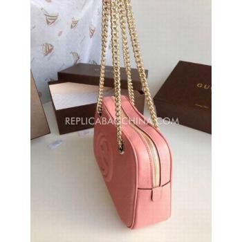 Gucci Pink Calfskin Handbag Shoulder Bag