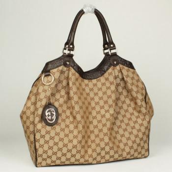 Cheap Gucci  Handle bags 211943 Brown Large HandBags