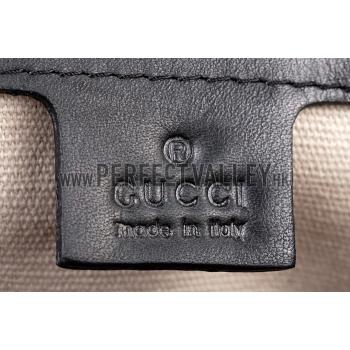 Gucci Vintage Web Medium Boston Black Bag