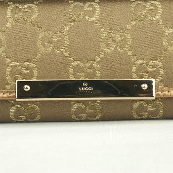 Replica Gucci Wallet 127048 Gold Canvas Small Bag