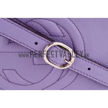 Gucci Soho Disco Shoulder Strap Bag Light Purple