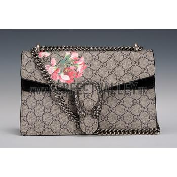 Cheap Gucci Dionysus Blooms GG Supreme Canvas And Black Suede Trim Small Bag 18926786