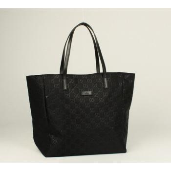 Gucci Tote Bags 282439 Black Cow Leather HandBags HM03166