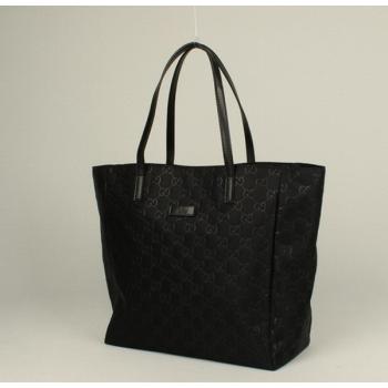 Gucci Tote Bags 282439 Black Cow Leather HandBags HM03166