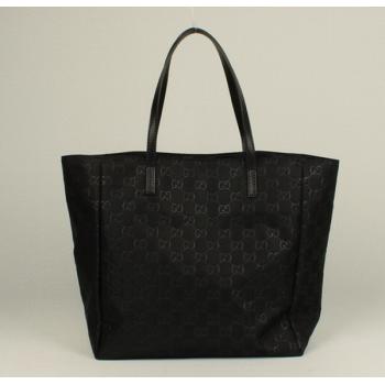 Gucci Tote Bags 282439 Black Cow Leather HandBags HM03166