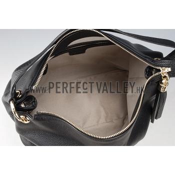 Gucci Soho Leather Hobo Black Replica