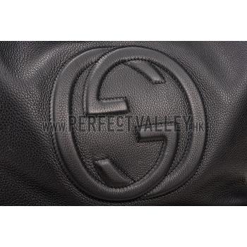 Gucci Soho Leather Hobo Black Replica