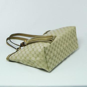 Gucci Tote bags 218780 Apricot Canvas HandBags