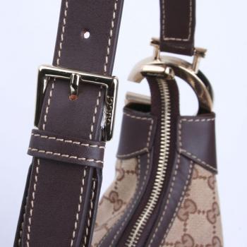 Gucci Shoulder bags 211810 Coffee Canvas Ladies Bags