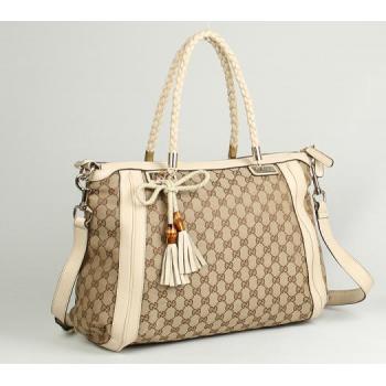 Quality Gucci Tote bags 269946 Khaki Canvas Large Bag