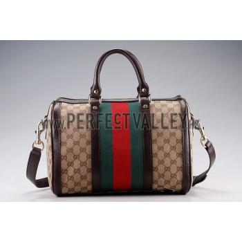 Gucci Vintage Web Medium Boston Bag