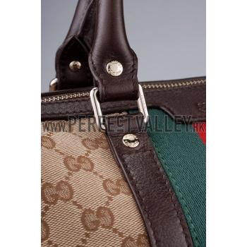 Gucci Vintage Web Medium Boston Bag