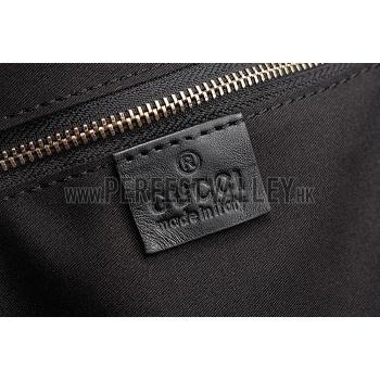 Gucci Sukey Large Tote Black Trim Beige Fabric