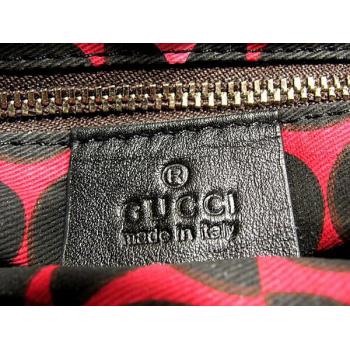 Cheap Gucci  Handle bags 181488 Black Cow Leather HandBags