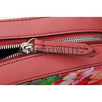 Gucci Blooms GG Supreme Canvas Mini Chain Bag Red