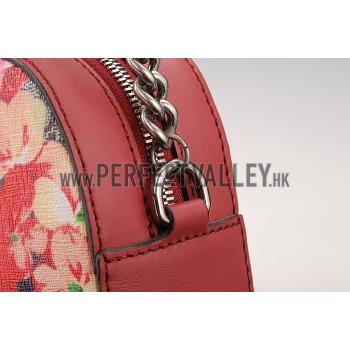 Gucci Blooms GG Supreme Canvas Mini Chain Bag Red